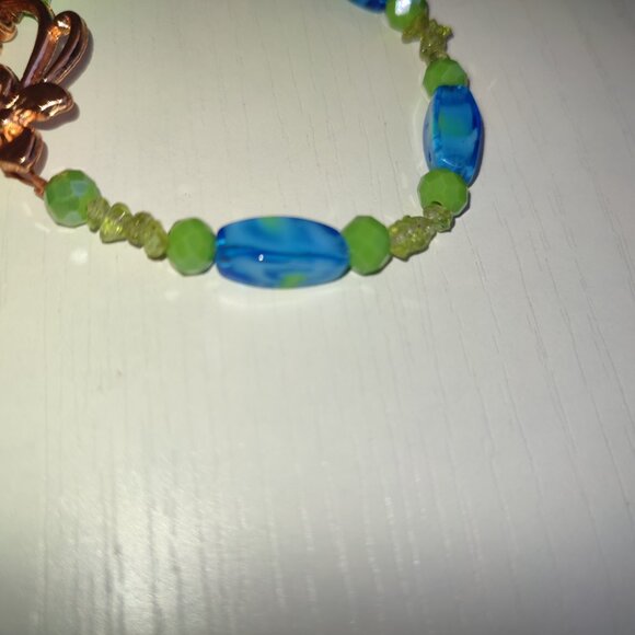 Ultra Chic Floral Accent Bracelet Vintage Beaded Summer Small-Medium size wrist - Picture 4 of 8